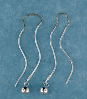 sterling silver threader earring T001