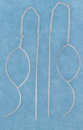 sterling silver threader earring T005