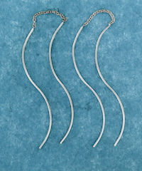 sterling silver threader earring T007