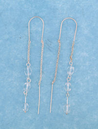 sterling silver threader earring T012 Clear