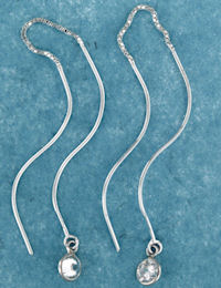 sterling silver threader earring T015