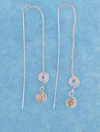 sterling silver threader earring T018