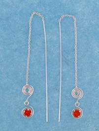 sterling silver threader earring T018