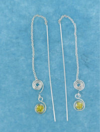 sterling silver threader earring T018