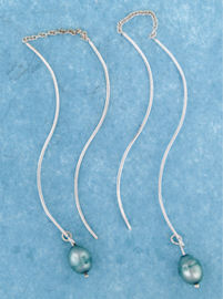 sterling silver threader earring T021