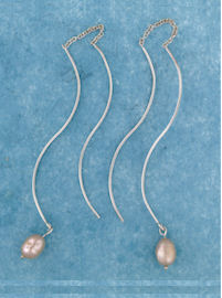 sterling silver threader earring T021