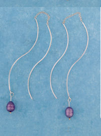 sterling silver threader earring T021